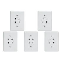 Kit C/5 - Conjunto Tomada Fone Perlex''Branca''Com Placa ...