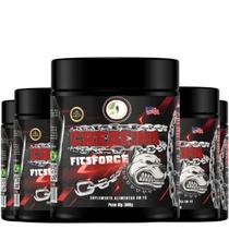 KIT C/5 Creatina Monohidratada Pura FitsForce 300g Fits Life