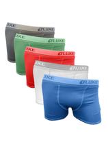 Kit C/ 5 Cuecas Boxer Lisa D'Luxe - Multicolorido Kit C/ 5 Cuecas Boxer Lisa D'Luxe - Multicolorido