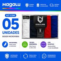 Kit c/ 5 Cuecas Boxer Masculinas Minimalistas DOGZURB em Microfibra Premium Conforto e Estilo Kit c/ 5 Cuecas Boxer Masculinas Minimalistas DOGZURB em Microfibra Premium Conforto e Estilo