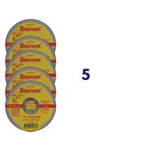 KIT C/ 5 Discos Abrasivos De Corte Tipo 41 Starrett aço carbono inox Dac115-24