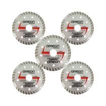 Kit C/ 5 Discos de Corte Diamantado 110x22,23mm Esmeril./Serra Mármore