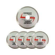 Kit C/ 5 Discos de Corte Diamantado 110x22,23mm Esmeril./Serra Mármore