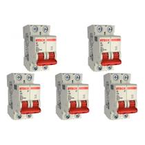 Kit C/5 - Disjuntor Steck "Din" Bipolar 50A. C Kit C/5 - Disjuntor Steck "Din" Bipolar 50A. C