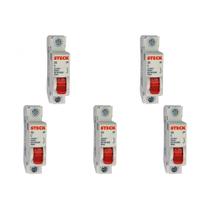 Kit C/5 - Disjuntor Steck Din Unipolar 02A Sdd61C02