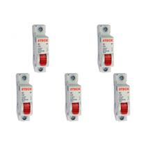 Kit C/5 - Disjuntor Steck Din Unipolar 20A Sd61 C Sdd61C20