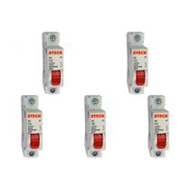 Kit C/5 - Disjuntor Steck ''Din'' Unipolar 32A. C