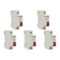 Kit C/5 - Disjuntor Steck Din Unipolar 70A Sd61 C4,5Ka Kit C/5 - Disjuntor Steck Din Unipolar 70A Sd61 C4,5Ka