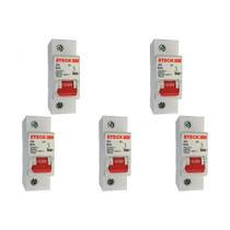Kit C/5 - Disjuntor Steck ''Din'' Unipolar 80A. C