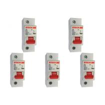 Kit C/5 - Disjuntor Steck ''Din'' Unipolar 80A. C
