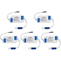 Kit C/5 - Driver Reator Fonte P/Painel Led Blumenau 06W Kit C/5 - Driver Reator Fonte P/Painel Led Blumenau 06W