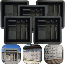 Kit c 5 Elemento Vazado Cobogó Combosé Trançado Combogó 30x30x9 Concreto Parede