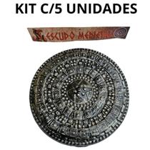 Kit C/5 ESCUDO MEDIEVAL PRATA BRINQUEDO FESTA COSPLAY