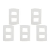 Kit C/5 - Espelho Placa Peesa Alfa P1504 4X2 2Modulo Dist... Kit C/5 - Espelho Placa Peesa Alfa P1504 4X2 2Modulo Dist...