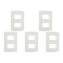 Kit C/5 - Espelho Placa Peesa Alfa P1504 4X2 2Modulo Dist... Kit C/5 - Espelho Placa Peesa Alfa P1504 4X2 2Modulo Dist...