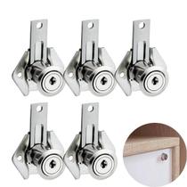 Kit C/ 5 Fechadura Para Móvel Gaveta Lingueta Longa Tambor Longo 31mm Com 2 Chaves Stam