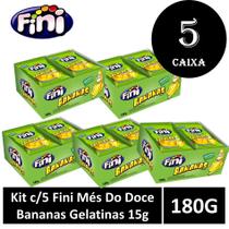 Kit c/5 Fini Mês Do Doce Bananas Gelatinas 180g