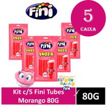 Kit c/5 Fini Tubes Morango 80G Kit c/5 Fini Tubes Morango 80G