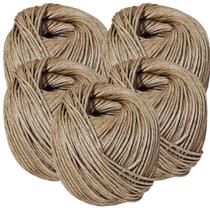 KIT C/5 Fio Barbante Rami 4mm 500g Aprox. 130 Mts Artesanato KIT C/5 Fio Barbante Rami 4mm 500g Aprox. 130 Mts Artesanato