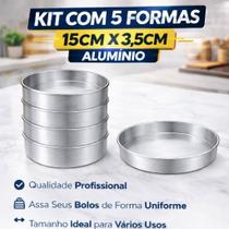 Kit C/5 Forma Nacked Lisa 15x3,5 Aluminio Kit C/5 Forma Nacked Lisa 15x3,5 Aluminio