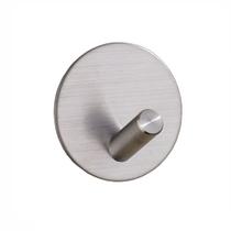 Kit C/ 5 Ganchos Cabide Parede Adesivo Redondo Inox