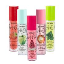 Kit C/ 5 Gloss Labial Lip Oil Fruits Com Vitamina E Safira