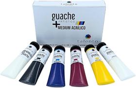 Kit c/ 5 Guache Artístico + Medium Acrílico 20ml Talento