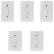 KIT C/ 5 Interruptores simples - Lumi