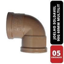 Kit C/ 5 Joelho Soldavel 90G 60mm Multilit