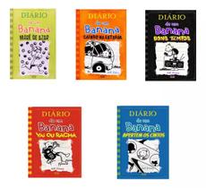 Kit C/5 Livros Diário De Um Banana 8, 9, 10,11 e 12 - Capa Cartão