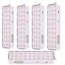 Kit C/ 5 Luminária Luz De Emergência Recarregável 30 Led Segurimax Kit C/ 5 Luminária Luz De Emergência Recarregável 30 Led Segurimax