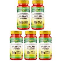 KIT C/5 Magnésio Quelato Mg Puro 700mg 300 Caps Vegano Unilife