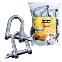 Kit C/ 5 Manilha Leve Galvanizada 12,5mm Beltools