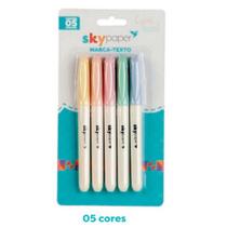 Kit c/ 5 Marca Textos Neon ou Cores Pasteis Sky Paper