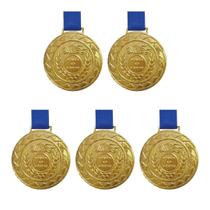 Kit C/ 5 Medalhas de Ouro M43 Honra ao Mérito Fita Azul