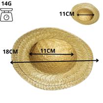 Kit c/5 Mini Chapéu boneca De Palha Festa Junina São João Kit c/5 Mini Chapéu boneca De Palha Festa Junina São João