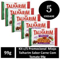 Kit c/5 Miojo Talharim Sabor Carne Com Tomate 90g