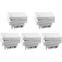 Kit C/5 - Modulo Ilumi Vivaz 1 Tecla Campainha 10A. Branc... Kit C/5 - Modulo Ilumi Vivaz 1 Tecla Campainha 10A. Branc...