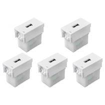 Kit C/5 - Modulo Ilumi Vivaz Tomada ''Usb'' Branca 7591