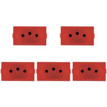 Kit C/5 - Modulo Peesa Alfa 1445V Tomada 20A Vermelho