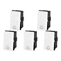 Kit C/5 - Modulo Pial Pop Branco 1 Campainha Lg040 Kit C/5 - Modulo Pial Pop Branco 1 Campainha Lg040