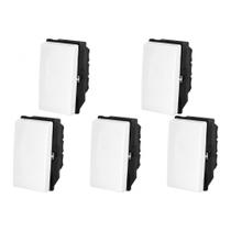 Kit C/5 - Modulo Pial Pop Branco 1 Paralelo 10A Lg020 Kit C/5 - Modulo Pial Pop Branco 1 Paralelo 10A Lg020