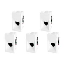 Kit C/5 - Modulo Pial Pop Branco 1 Tomada Rj11 Lg090 Kit C/5 - Modulo Pial Pop Branco 1 Tomada Rj11 Lg090