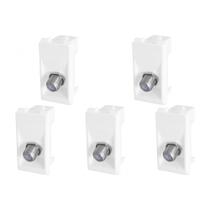 Kit C/5 - Modulo Pial Pop Branco 1 Tomada Tv Tipo F Lg060 Kit C/5 - Modulo Pial Pop Branco 1 Tomada Tv Tipo F Lg060