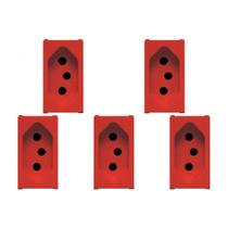 Kit C/5 - Modulo Soprano Ilus (Tomada 10A Vermelho) 5Ub9... Kit C/5 - Modulo Soprano Ilus (Tomada 10A Vermelho) 5Ub9...