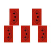 Kit C/5 - Modulo Soprano Ilus (Tomada 10A Vermelho) 5Ub99007 Kit C/5 - Modulo Soprano Ilus (Tomada 10A Vermelho) 5Ub99007