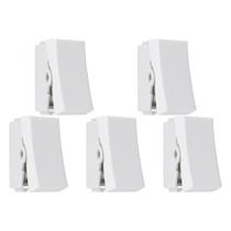 Kit C/5 - Modulo Steck Linha Stella 1 Simples 10A. Branco...