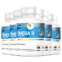 KIT C/5 Ômega 3 EPA DHA IFOS 120 Cáps 1000mg - Fits Life KIT C/5 Ômega 3 EPA DHA IFOS 120 Cáps 1000mg - Fits Life