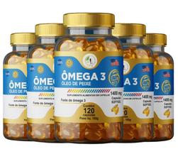 KIT C/5 Ômega 3 Epa Dha Premium 120 Cápsulas Softgel 1000mg - Fits Life KIT C/5 Ômega 3 Epa Dha Premium 120 Cápsulas Softgel 1000mg - Fits Life