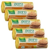 Kit c/ 5 Pacotes Biscoito Gullón Sem Açúcar Crocant 5 Pacotes De 280g Aveia Espanhol Importado
